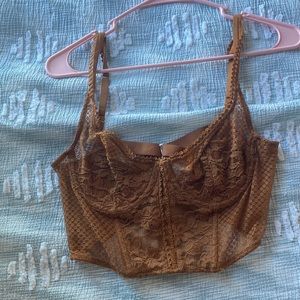 Brown corset top